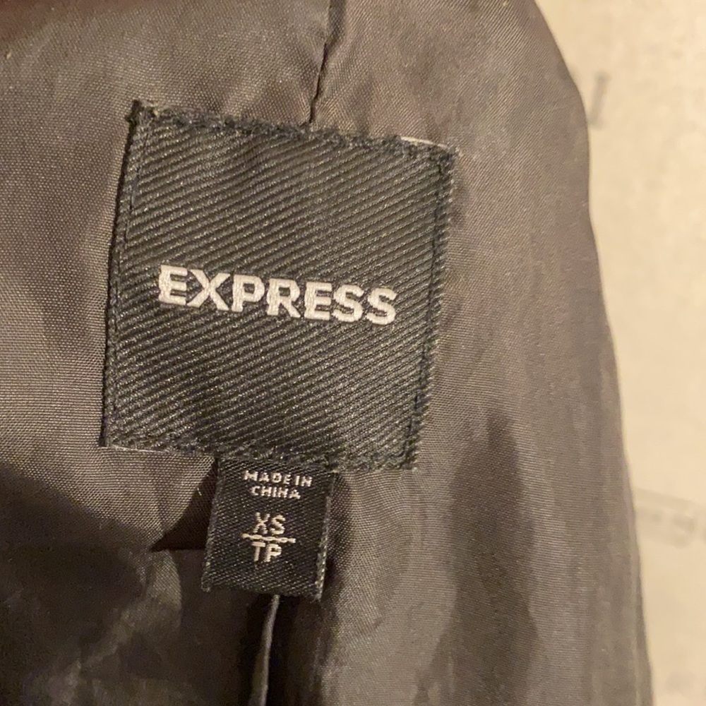 Express jacket faux leather worn coat XS​​ - Picture 10 of 11